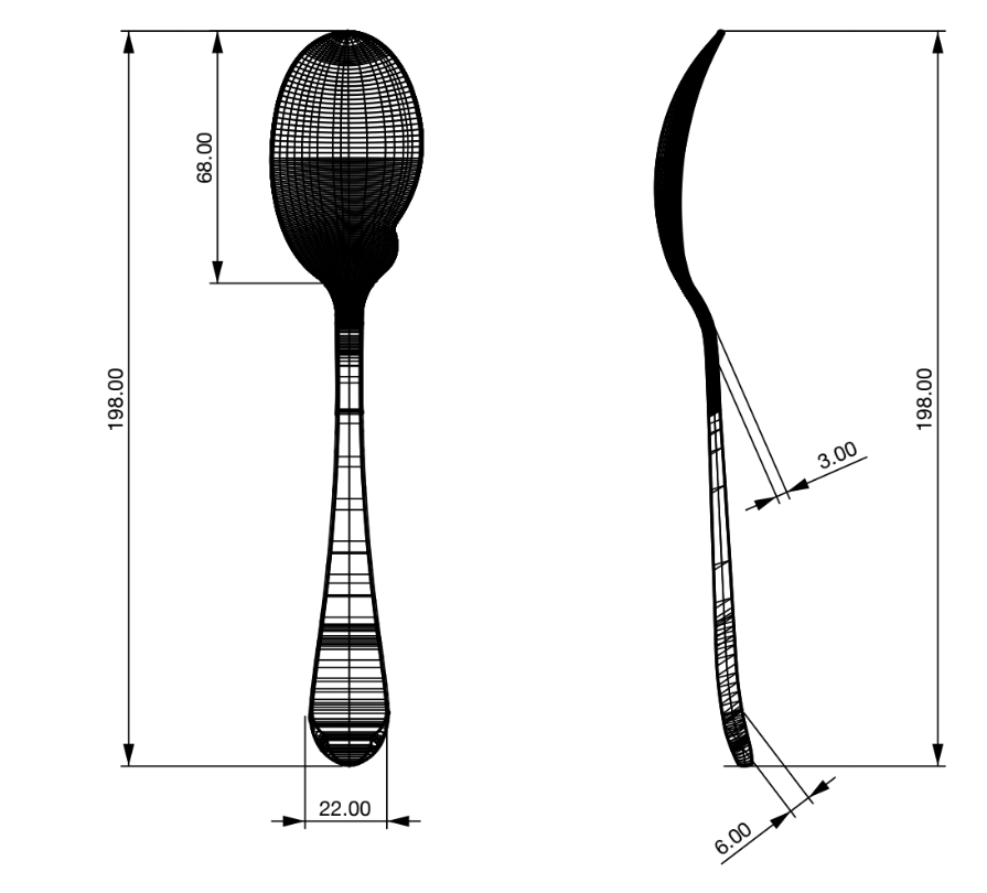 Right-Handed French Sauce Spoon (Pack of 6)